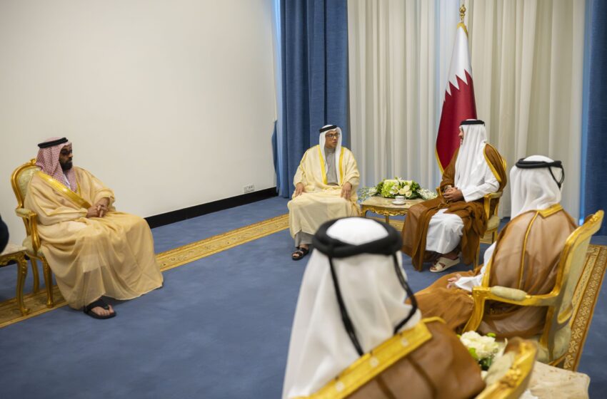 Mansour bin Zayed meets Emir of Qatar in Sharm El-Sheikh