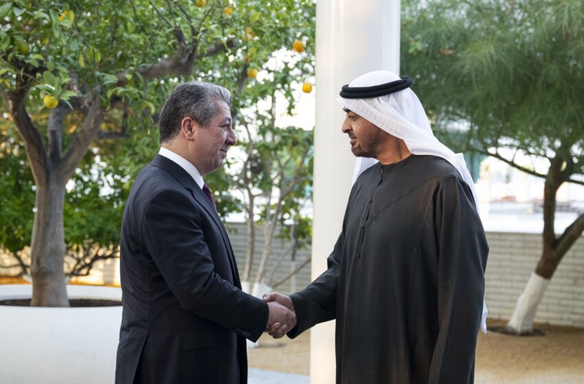  UAE President receives Prime Minister of Kurdistan Region of Iraq